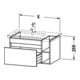 Duravit Waschtischunterschrank DuraStyle 73x44,8cm, B L, betg/ba ma, 1 Ausz.