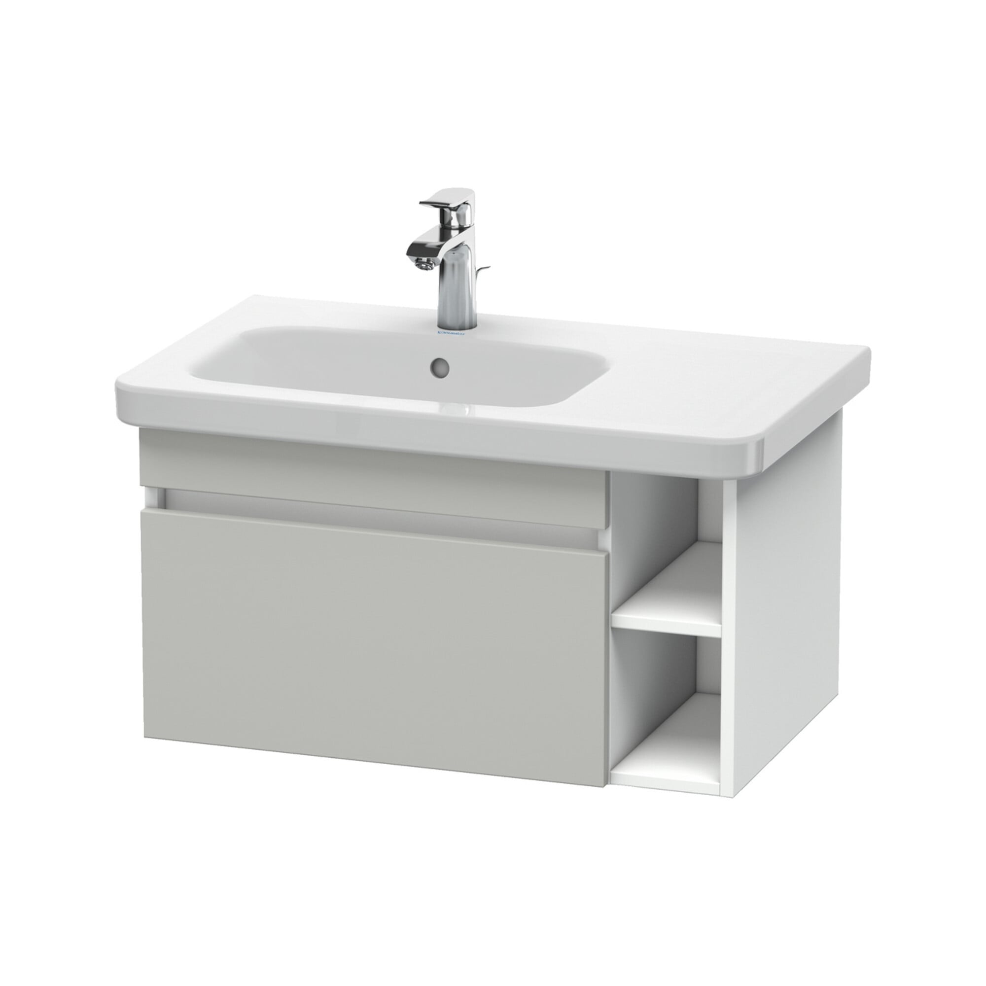 Duravit Waschtischunterschrank DuraStyle 73x44,8cm, B L, betongr/weiß ma, 1 Ausz.