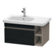 Duravit Waschtischunterschrank DuraStyle 73x44,8cm, B L, Ei sw/Basalt ma, 1 Ausz.-1