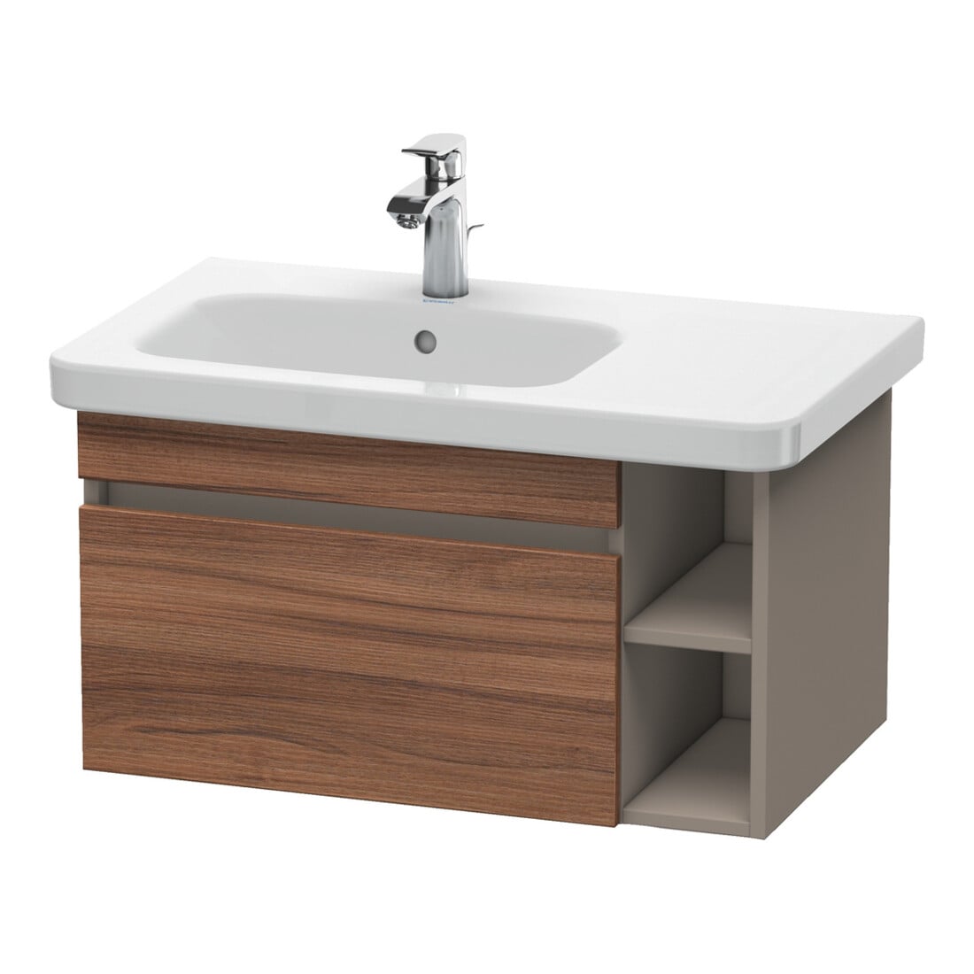 Duravit Waschtischunterschrank DuraStyle 73x44,8cm, B li, Nussb nat/b ma, 1 Ausz.
