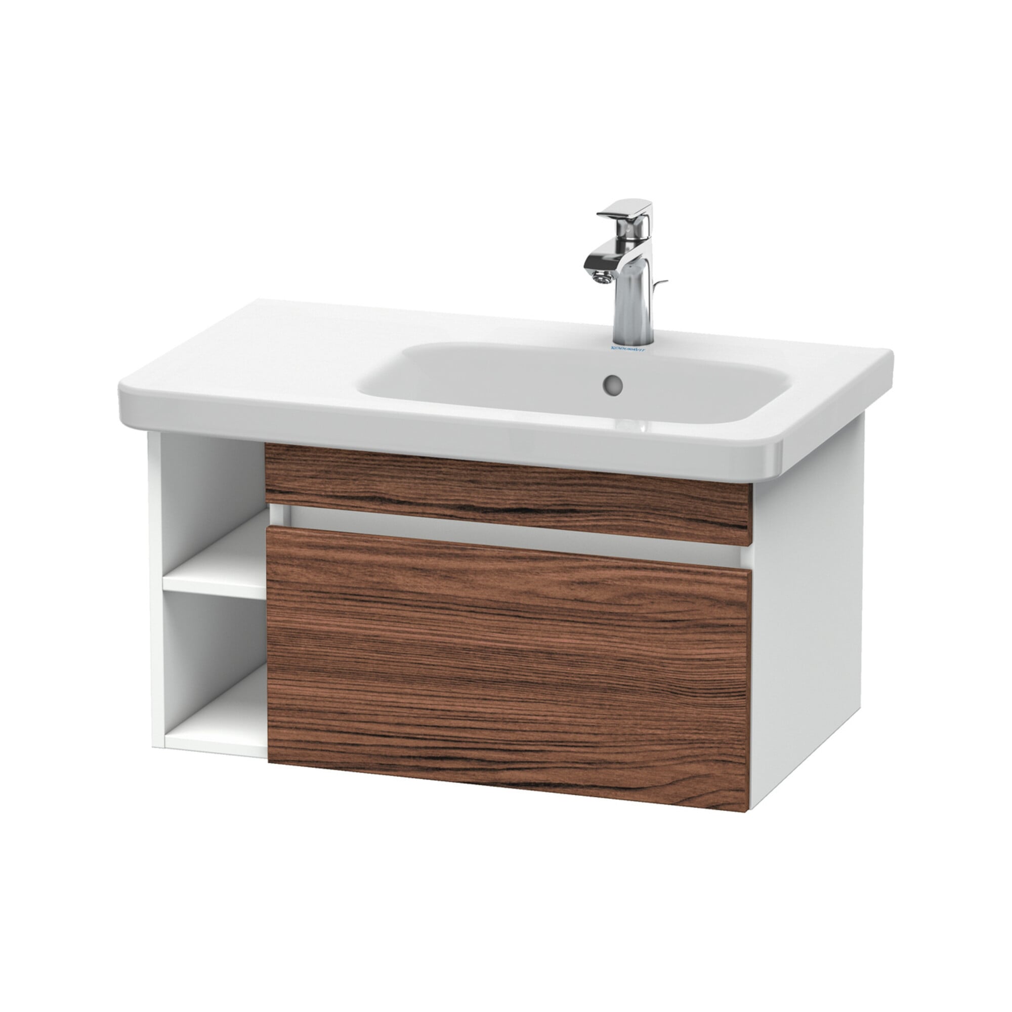 Duravit Waschtischunterschrank DuraStyle 73x44,8cm, B R, N dunk./weiß ma, 1 Ausz.