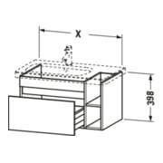 Duravit Waschtischunterschrank DuraStyle 73x44,8cm, B re, we. hg/b ma, 1 Ausz.-5