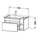 Duravit Waschtischunterschrank DuraStyle 73x44,8cm, Beck. links, leinen, 1 Auszug-4