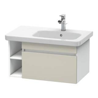 Duravit Waschtischunterschrank DuraStyle 73x44,8cm, Beck. re, tau/we ma, 1 Auszug