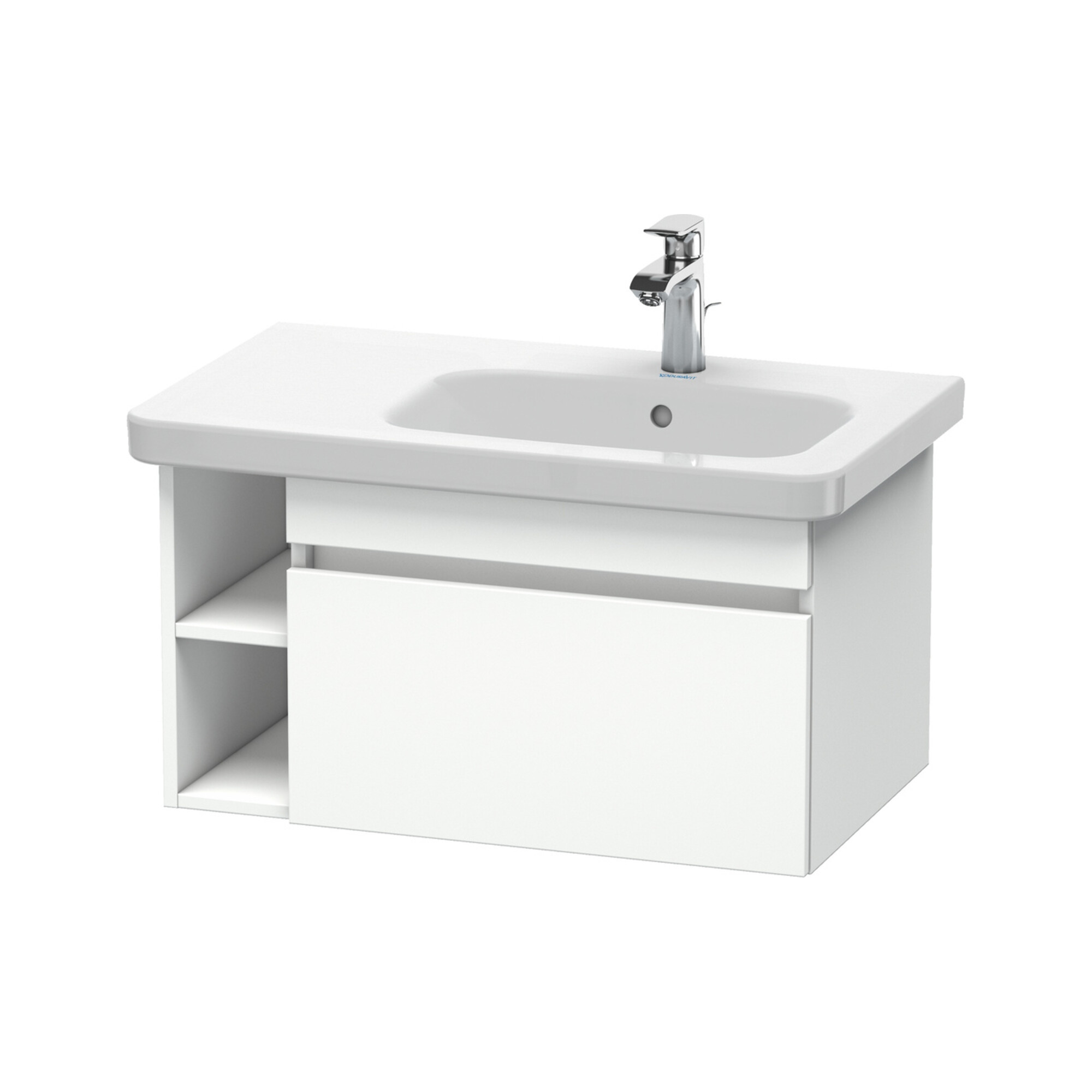 Duravit Waschtischunterschrank DuraStyle 73x44,8cm, Beck. re, weiß matt, 1 Auszug