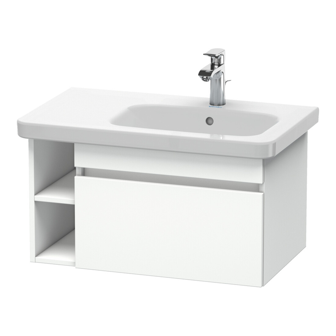 Duravit Waschtischunterschrank DuraStyle 73x44,8cm, Beck. re, weiß matt, 1 Auszug