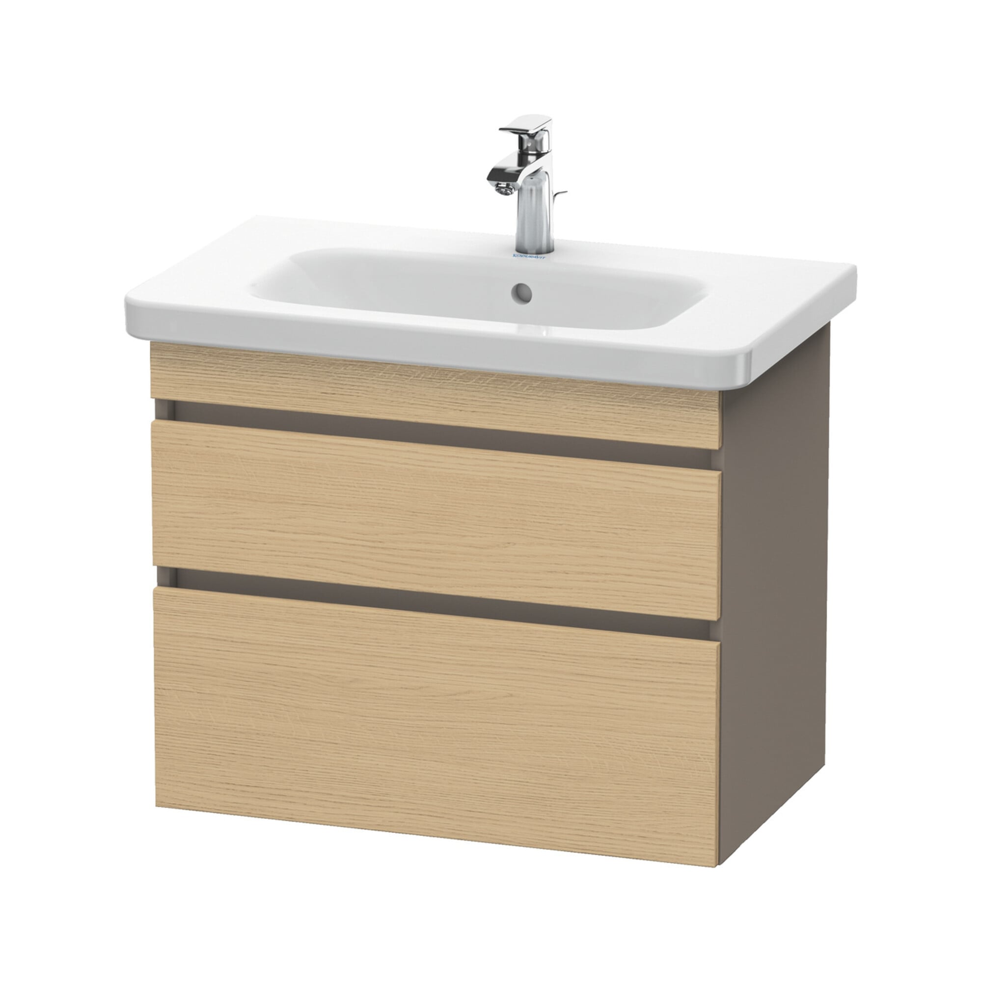 Duravit Waschtischunterschrank DuraStyle 73x44,8cm, Ei nat/b ma, 2 SchKa., wandhängend