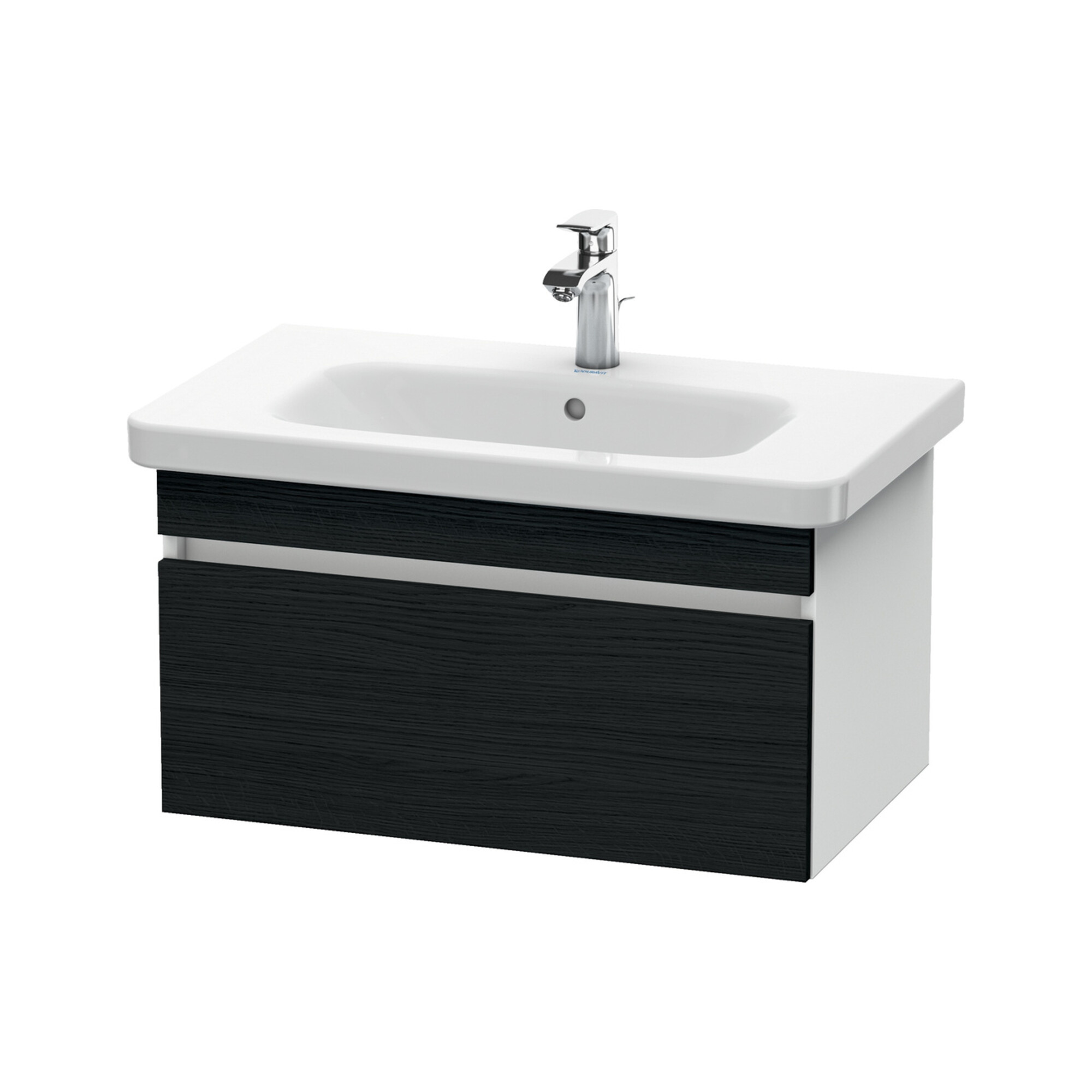 Duravit Waschtischunterschrank DuraStyle 73x44,8cm, Ei sw/we ma, 1 Ausz., wandhängend