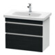 Duravit Waschtischunterschrank DuraStyle 73x44,8cm, Ei sw/we ma, 2 SchKa., wandhängend-1
