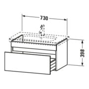 Duravit Waschtischunterschrank DuraStyle 73x44,8cm, N dk/b ma, 1 Ausz., wandhängend-4