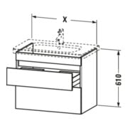 Duravit Waschtischunterschrank DuraStyle 73x44,8cm, we. ma, 2 SchKa., wandhängend-5