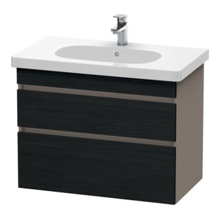 Duravit Waschtischunterschrank DuraStyle 80x45,3cm, E sw/Bas ma, 2 SchKa., wandhängend