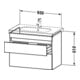 Duravit Waschtischunterschrank DuraStyle 80x45,3cm, Ei Nat, 2 Schubk., wandhängend