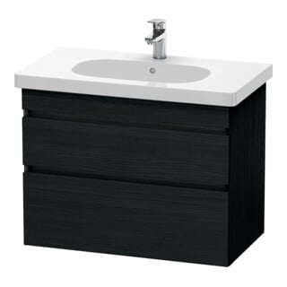 Duravit Waschtischunterschrank DuraStyle 80x45,3cm, Ei sw, 2 Schubk., wandhängend