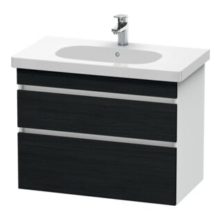 Duravit Waschtischunterschrank DuraStyle 80x45,3cm, Ei sw/we ma, 2 SchKa., wandhängend