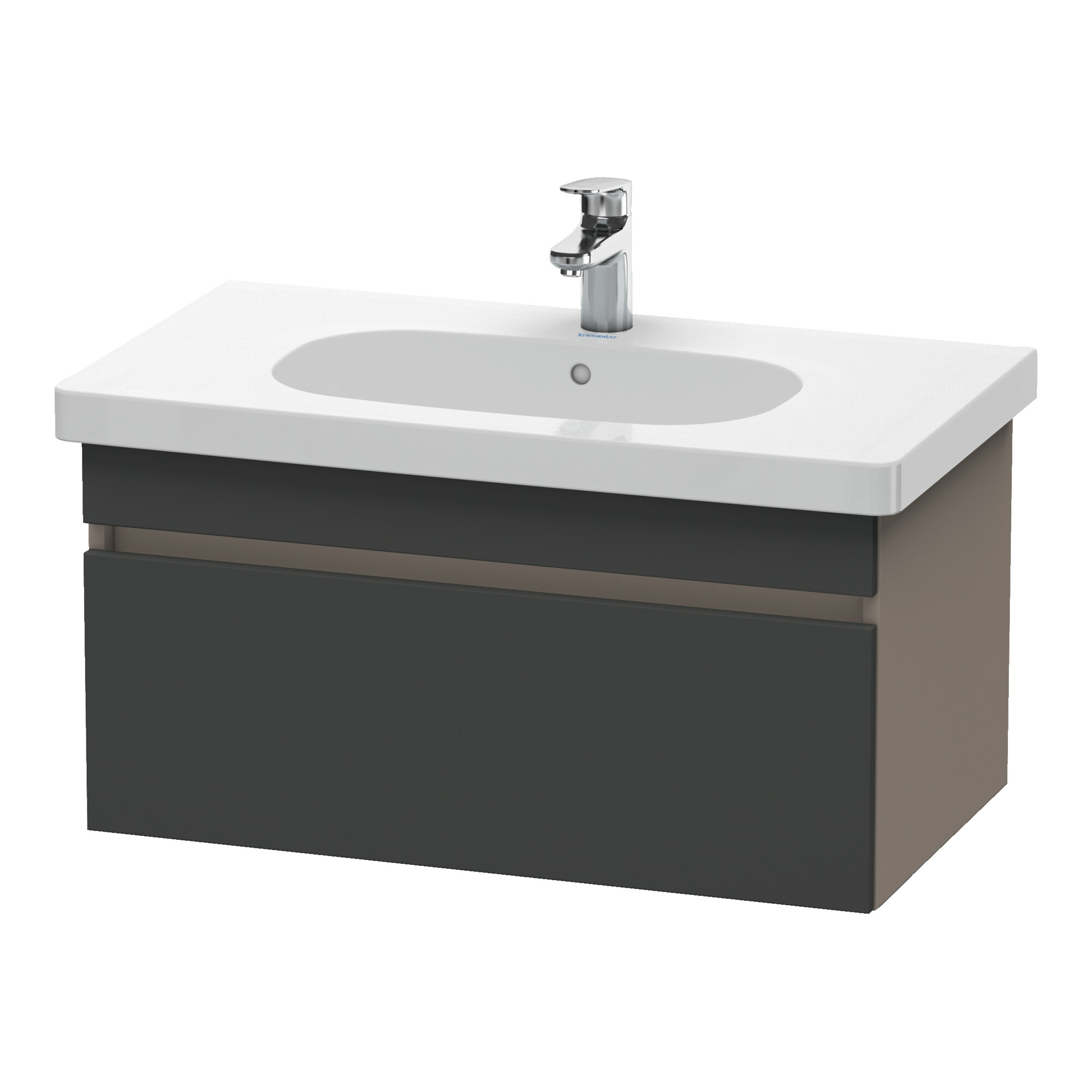 Duravit Waschtischunterschrank DuraStyle 80x45,3cm, gra m/bas ma, 1 Ausz., wandhängend