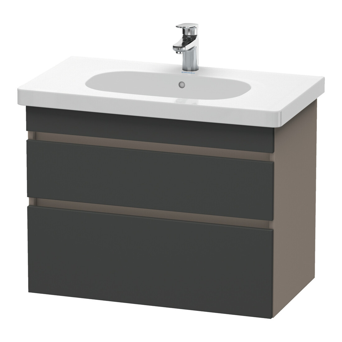 Duravit Waschtischunterschrank DuraStyle 80x45,3cm, gra m/bas ma, 2 SchKa., wandhängend