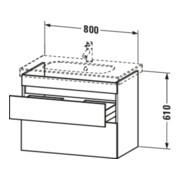 Duravit Waschtischunterschrank DuraStyle 80x45,3cm, gra m/bas ma, 2 SchKa., wandhängend-5