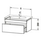Duravit Waschtischunterschrank DuraStyle 80x45,3cm, graph ma, 1 Ausz., wandhängend