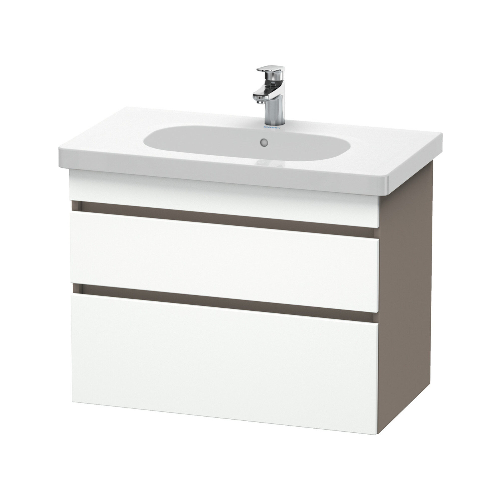 Duravit Waschtischunterschrank DuraStyle 80x45,3cm, we. m/bas ma, 2 SchKa., wandhängend