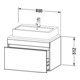 Duravit Waschtischunterschrank DuraStyle 80x54,8cm, E sw/Bas ma, f Kons, 1 Ausz.