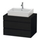 Duravit Waschtischunterschrank DuraStyle 80x54,8cm, Ei sw, f Kons, 2 Schubkästen-1