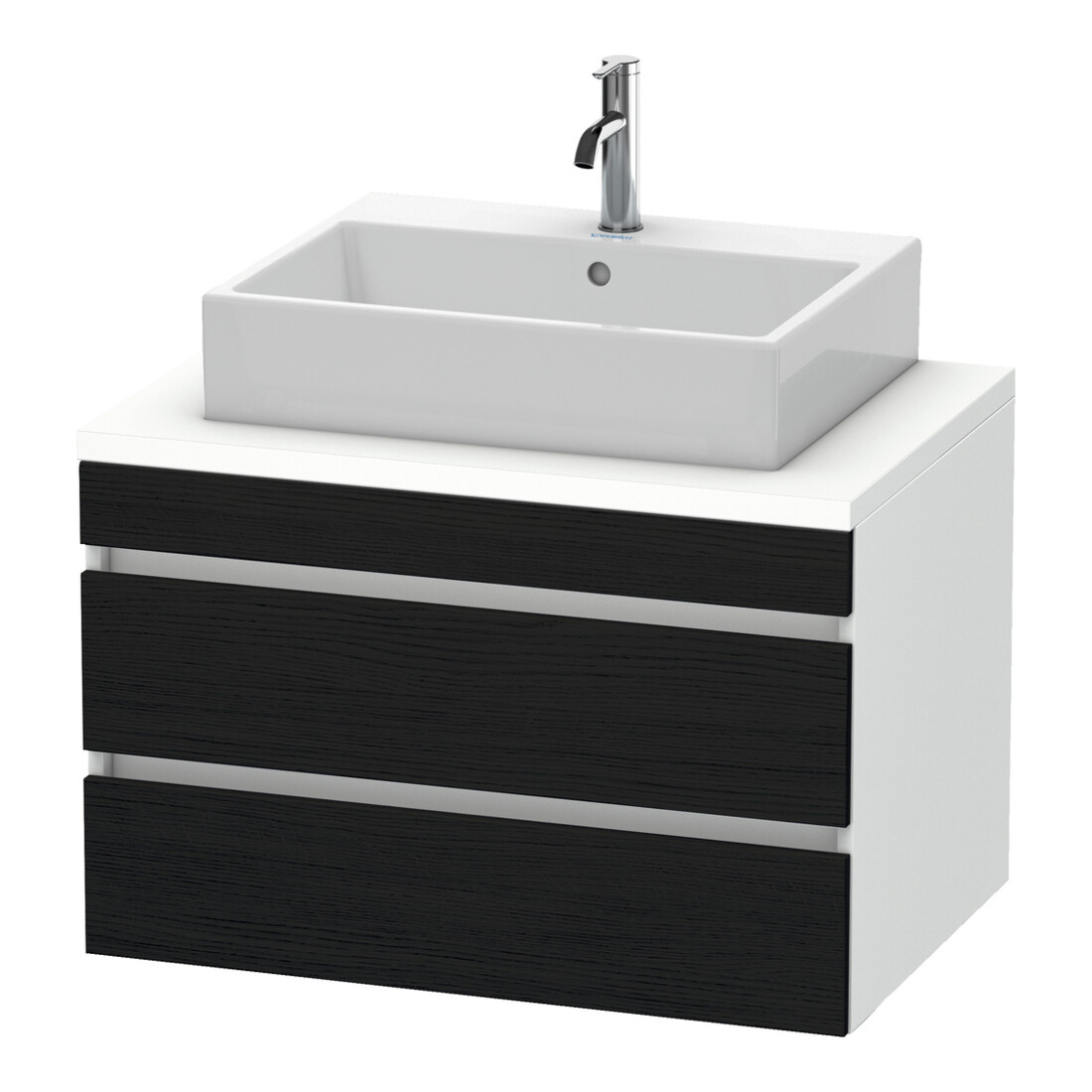 Duravit Waschtischunterschrank DuraStyle 80x54,8cm, Ei sw/we ma, f Kons, 2 SchKa.