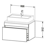 Duravit Waschtischunterschrank DuraStyle 80x54,8cm, tau/we ma, f Kons, 1 Auszug-4