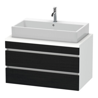 Duravit Waschtischunterschrank DuraStyle 90x54,8cm, Ei sw/we ma, f Kons, 2 SchKa.