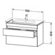 Duravit Waschtischunterschrank DuraStyle 93x44,8cm, Nussb dkl., 2 SchKa., wandhängend-4
