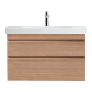 Duravit Waschtischunterschrank DuraStyle 93x44,8cm, Nussb Nat, 2 SchKa., wandhängend