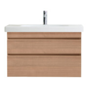 Duravit Waschtischunterschrank DuraStyle 93x44,8cm, Nussb Nat, 2 SchKa., wandhängend
