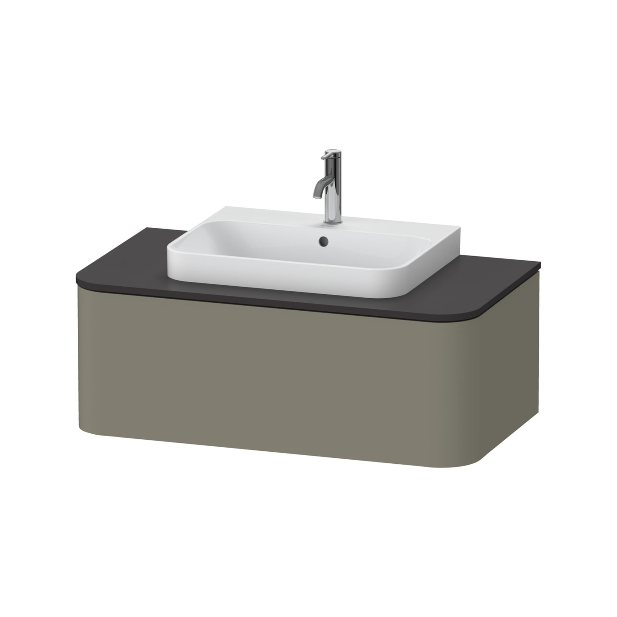 Duravit Waschtischunterschrank Happy D.2 Plus 100x55cm, f K, 1 AZ, f AWT, st-g s-matt