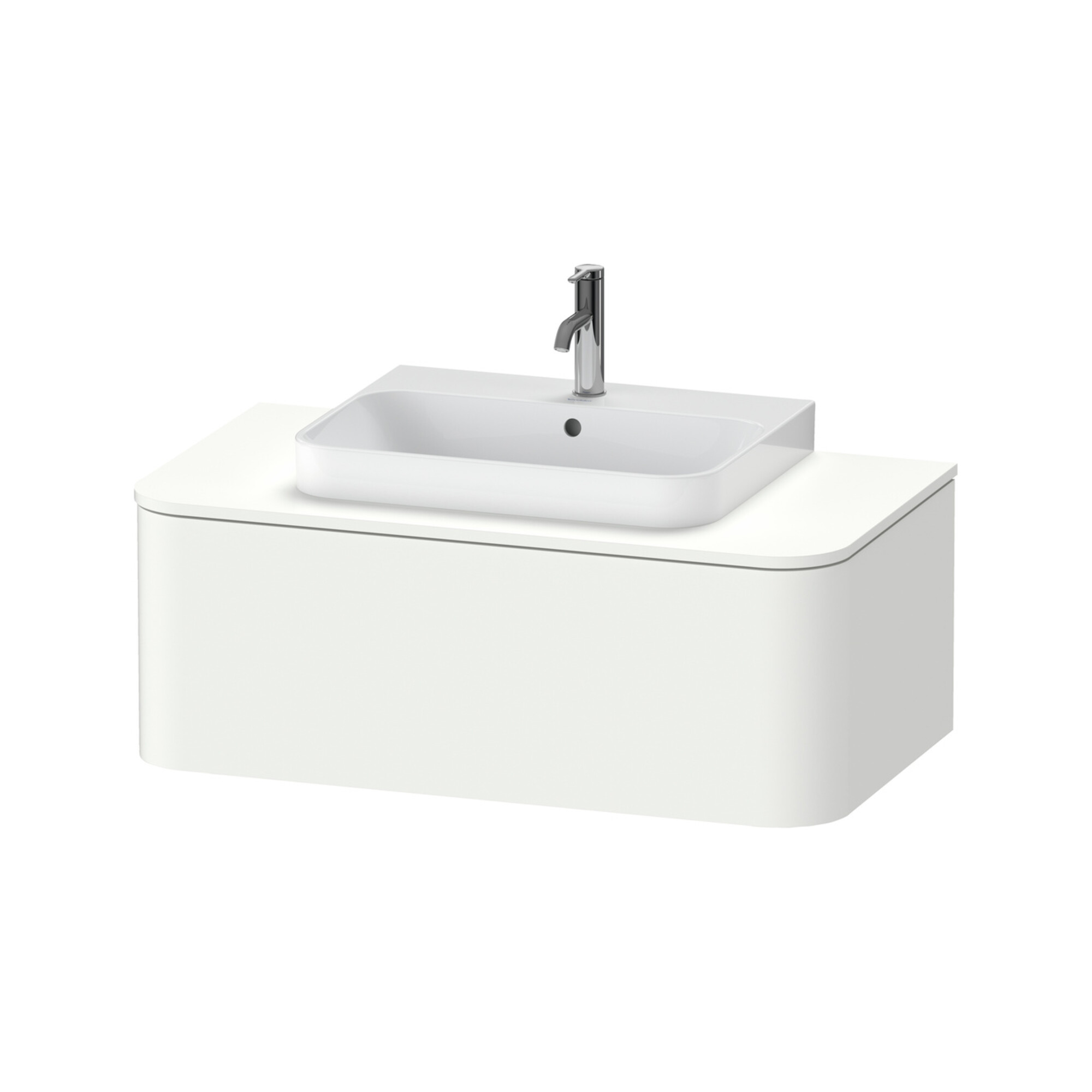 Duravit Waschtischunterschrank Happy D.2 Plus 100x55cm, f K, 1 AZ, f AWT, we matt