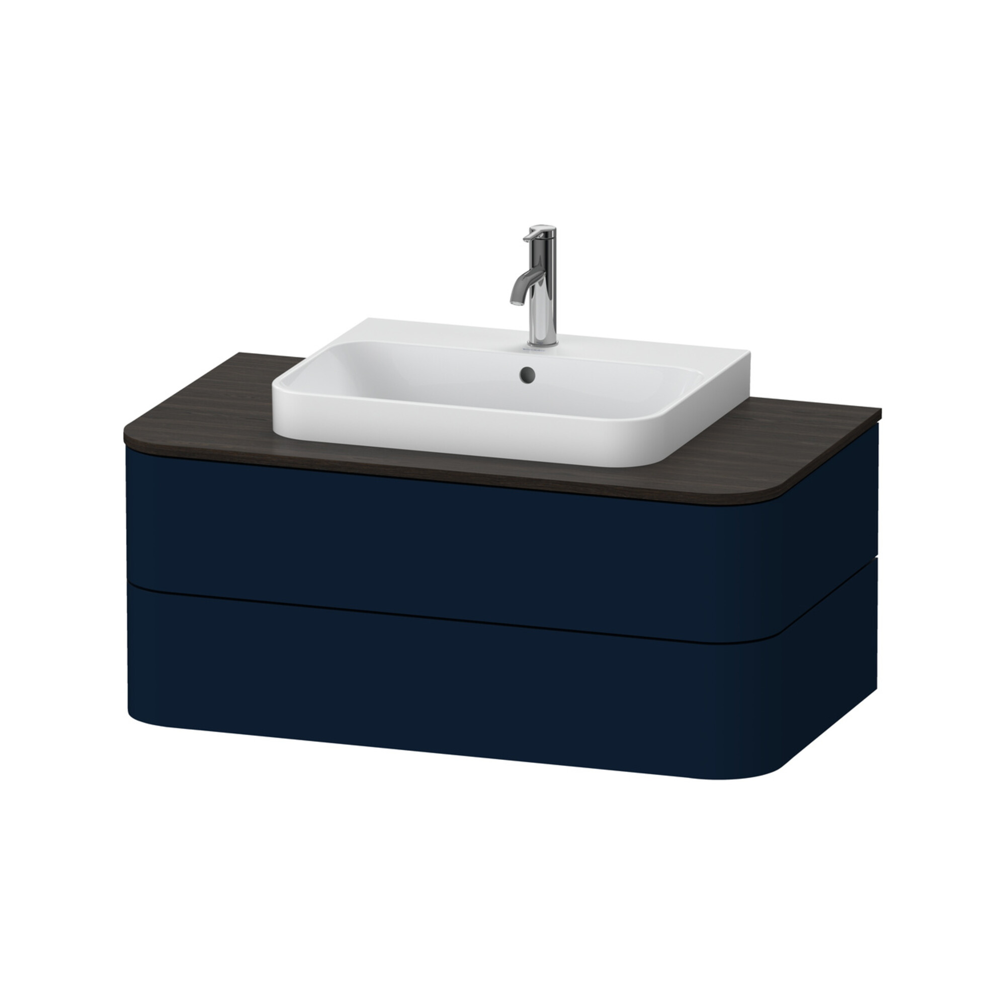 Duravit Waschtischunterschrank Happy D.2 Plus 100x55cm, f K, 2 La, f AWT, blau s-matt