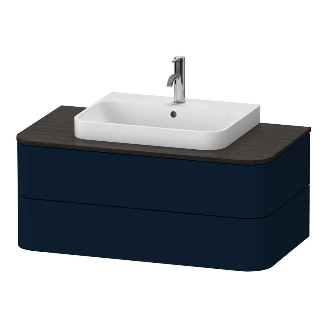 Duravit Waschtischunterschrank Happy D.2 Plus 100x55cm, f K, 2 La, f AWT, blau s-matt