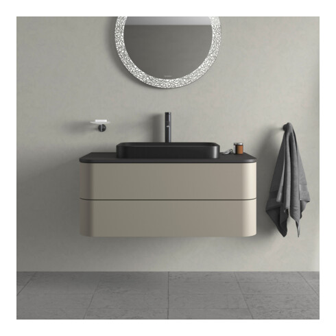 Duravit Waschtischunterschrank Happy D.2 Plus 100x55cm, f K, 2 La, f AWT, st-g s-matt