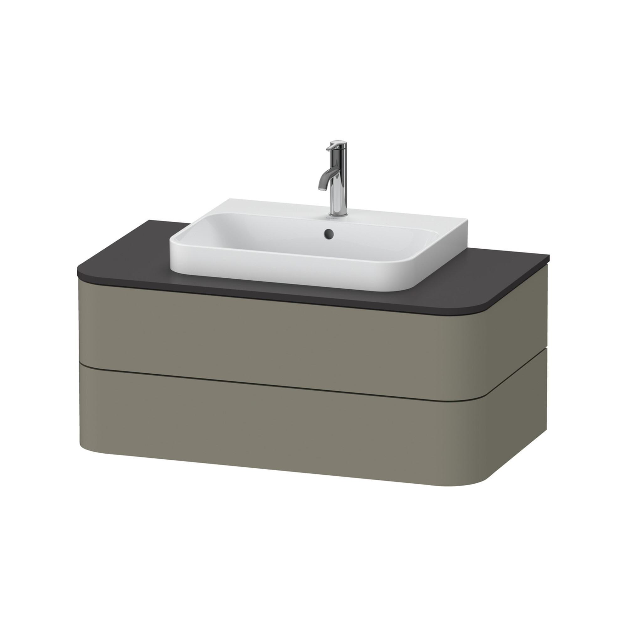 Duravit Waschtischunterschrank Happy D.2 Plus 100x55cm, f K, 2 La, f MWT, gs, st-g m
