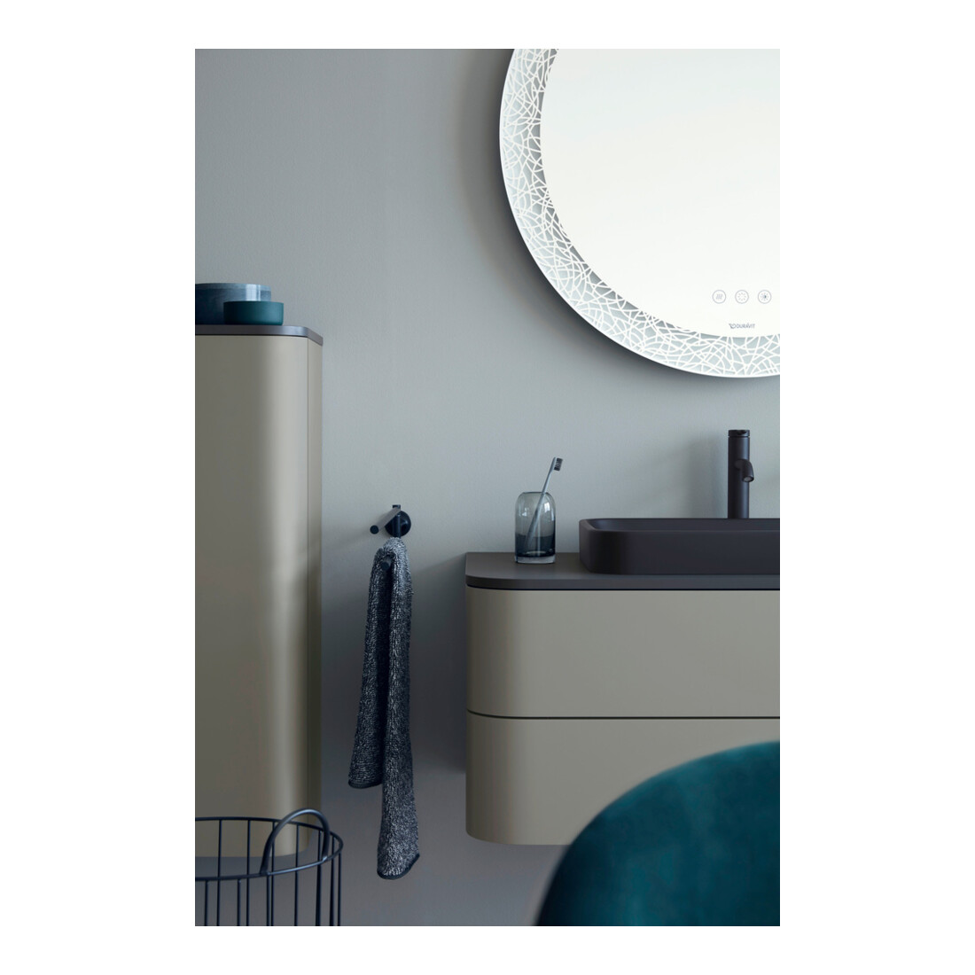 Duravit Waschtischunterschrank Happy D.2 Plus 100x55cm, f K, 2 La, f MWT, gs, st-g m