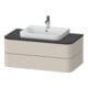 Duravit Waschtischunterschrank Happy D.2 Plus 100x55cm, f K, 2 La, f MWT, gs, Tau matt-1
