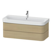 Duravit Waschtischunterschrank Happy D.2 Plus 117,5x49cm, Medit. Eiche, 2 Schubkästen