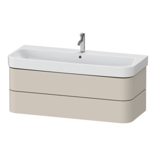 Duravit Waschtischunterschrank Happy D.2 Plus 117,5x49cm, Tau supermatt, 2 Schubkästen