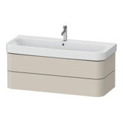 Duravit Waschtischunterschrank Happy D.2 Plus 117,5x49cm, Tau supermatt, 2 Schubkästen