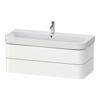 Duravit Waschtischunterschrank Happy D.2 Plus 117,5x49cm, we seidenmatt, 2 Schubkästen