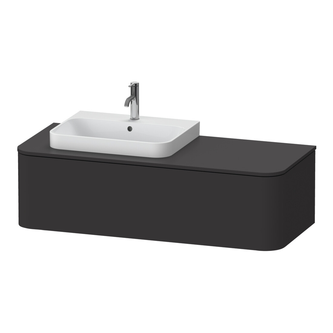 Duravit Waschtischunterschrank Happy D.2 Plus 130x55cm, 1 A, f AWT, B li, graph matt