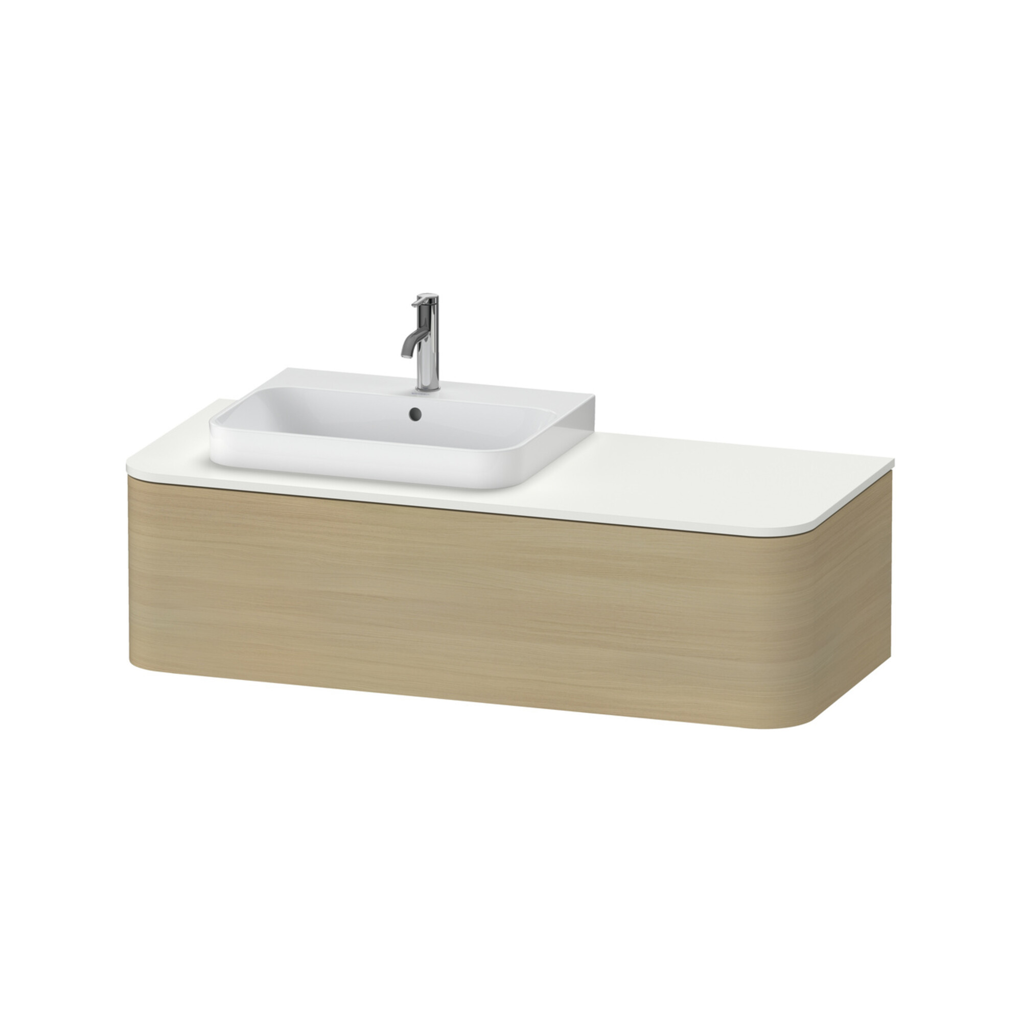 Duravit Waschtischunterschrank Happy D.2 Plus 130x55cm, 1 A, f AWT, B li, Medit. Ei