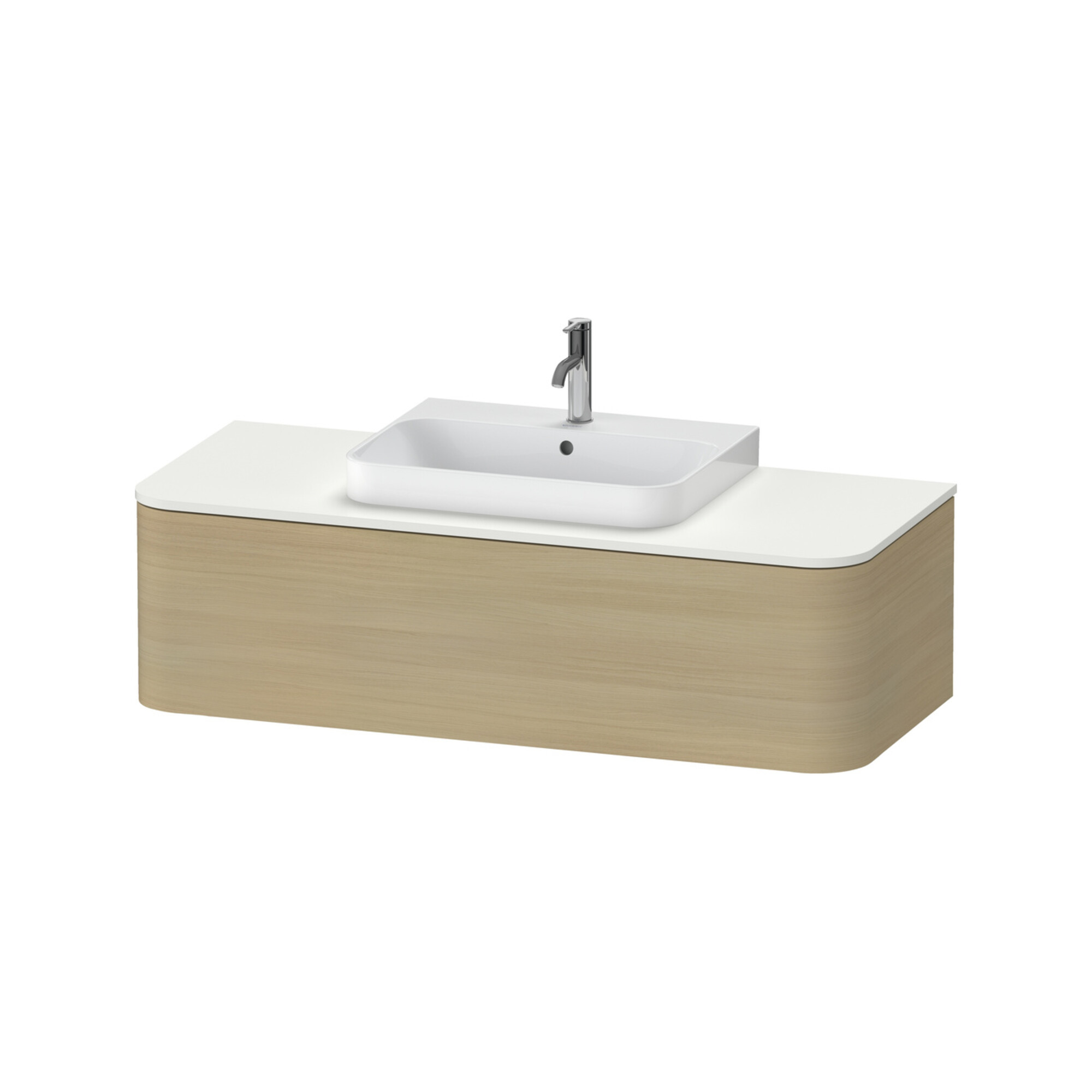 Duravit Waschtischunterschrank Happy D.2 Plus 130x55cm, 1 A, f AWT, B mit., Medit. Ei