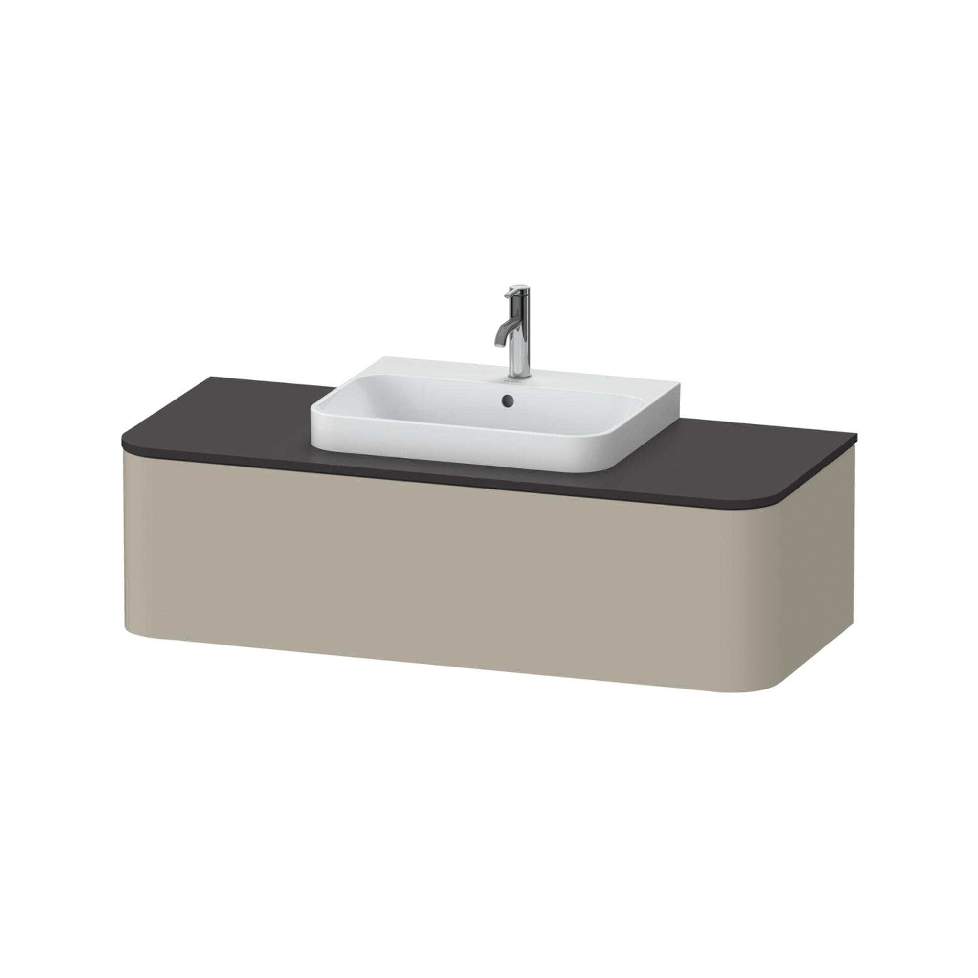 Duravit Waschtischunterschrank Happy D.2 Plus 130x55cm, 1 A, f AWT, B mit., Tau s-matt