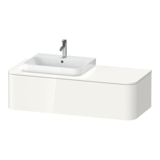 Duravit Waschtischunterschrank Happy D.2 Plus 130x55cm, 1 A, f AWT, Beck. li, we. hgl