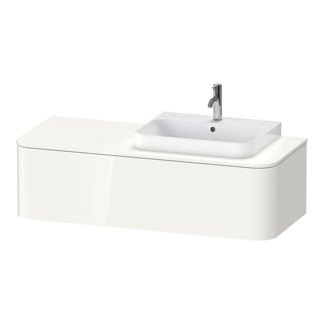 Duravit Waschtischunterschrank Happy D.2 Plus 130x55cm, 1 A, f AWT, Beck. re, we. hgl